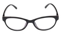 Cat Eye Spectacle Frame For Kids. Glossy Black Color Frame. Transparent Lens. Age-(3-8Years).