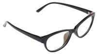 Cat Eye Spectacle Frame For Kids. Glossy Black Color Frame. Transparent Lens. Age-(3-8Years).