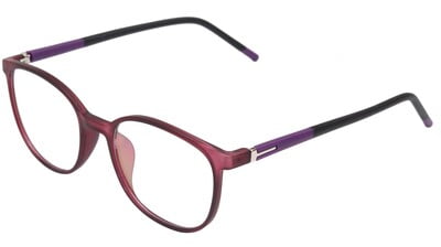 Female Square Spectacle Frames. Matte Purple Color Rim. Size-MEDIUM.