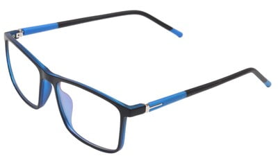 Unisex Rectangular Spectacle Frame. Blue &Black Color Frame. Size-MEDIUM.