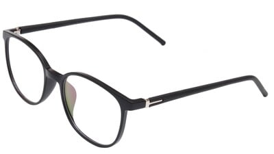 Unisex Square Spectacle Frames. Glossy Black Color Frame. Size-MEDIUM.