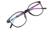 Unisex Square Spectacle Frames. Glossy Black Color Frame. Size-MEDIUM.