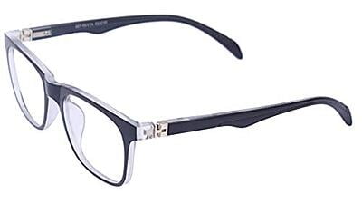 Soigné Unisex Medium Rectangular Spectacle Frame. Black&Transparent Color