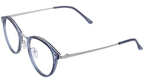 Soigné Unisex Large Round Spectacle. See Through Blue Soigné Unisex Large Round Spectacle. See Through Blue