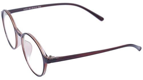 Unisex Round Thin Medium Spectacle Frame. Brown Color Frame. Unisex Round Thin Medium Spectacle Frame. Brown Color Frame.