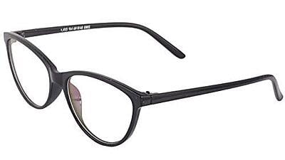 Female Large Cat Eye Spectacle Frame. Glossy Black Frame