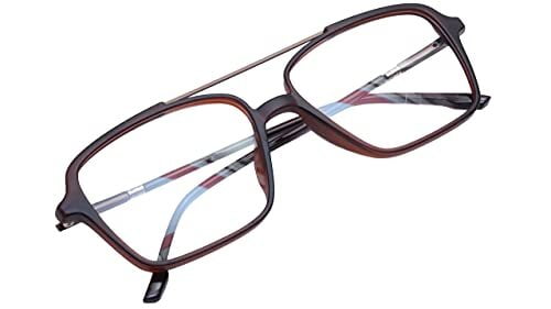Soigné Unisex Large Rectangular Specs Frame. Matte Brown Soigné Unisex Large Rectangular Specs Frame. Matte Brown