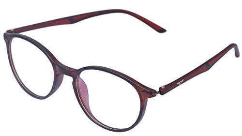Soigné Unisex Oval Medium Spectacle Frame.Matte Brown Soigné Unisex Oval Medium Spectacle Frame.Matte Brown