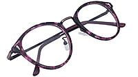 Soigné Unisex Large Round Spectacle. Matte Red & Black