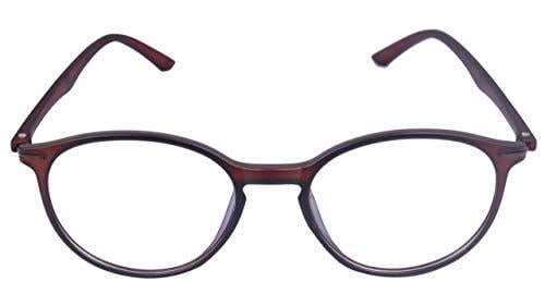 Soigné Unisex Oval Medium Spectacle Frame.Matte Brown Soigné Unisex Oval Medium Spectacle Frame.Matte Brown