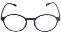 Unisex Round Thin Medium Spectacle Frame. Matte Black Color Frame.