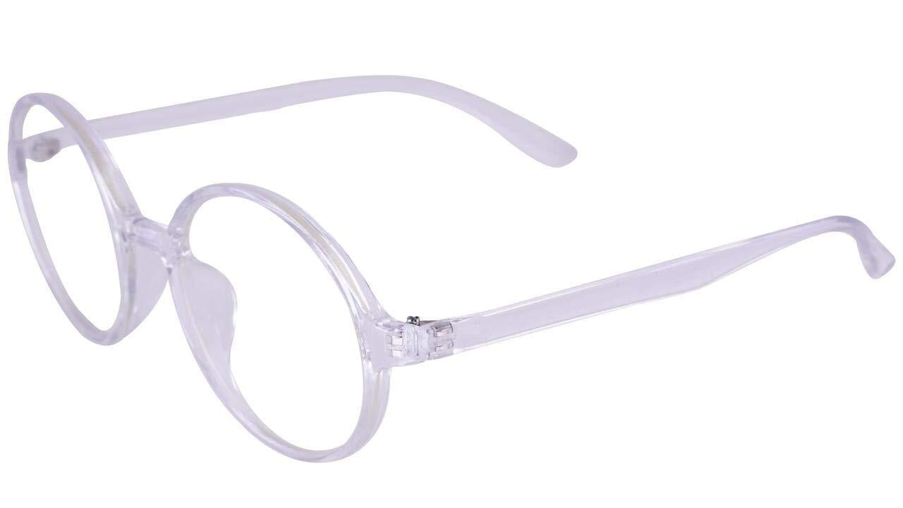Unisex Round Large Spectacle Frames. Transparent Color Frame. Unisex Round Large Spectacle Frames. Transparent Color Frame.