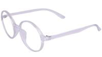 Unisex Round Large Spectacle Frames. Transparent Color Frame.