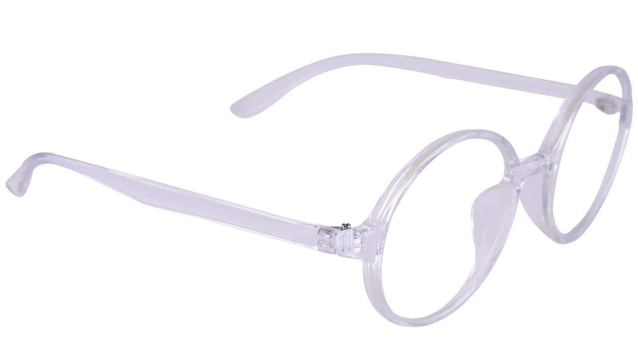 Unisex Round Large Spectacle Frames. Transparent Color Frame. Unisex Round Large Spectacle Frames. Transparent Color Frame.