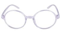 Unisex Round Large Spectacle Frames. Transparent Color Frame.