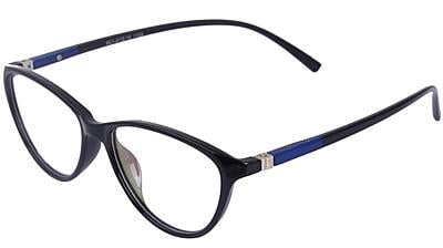 Female Medium Cateye Spectacle Frame. Glossy Black Frame