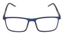 Unisex Rectangular Spectacle Frame. Matte Blue Color Rim. Size-MEDIUM.