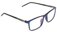 Unisex Rectangular Spectacle Frame. Matte Blue Color Rim. Size-MEDIUM.