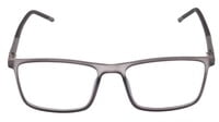 Unisex Rectangular Spectacle Frame. See Through Matte Grey Color Rim. Size-MEDIUM.
