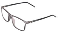 Unisex Rectangular Spectacle Frame. See Through Matte Grey Color Rim. Size-MEDIUM.