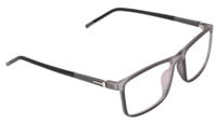 Unisex Rectangular Spectacle Frame. See Through Matte Grey Color Rim. Size-MEDIUM.