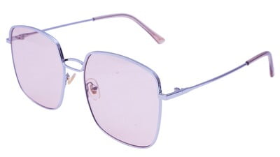 Female Oversized Square Sunglasses. See Through Light Brown UV Protected Flat Lens.