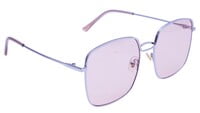 Female Oversized Square Sunglasses. See Through Light Brown UV Protected Flat Lens.