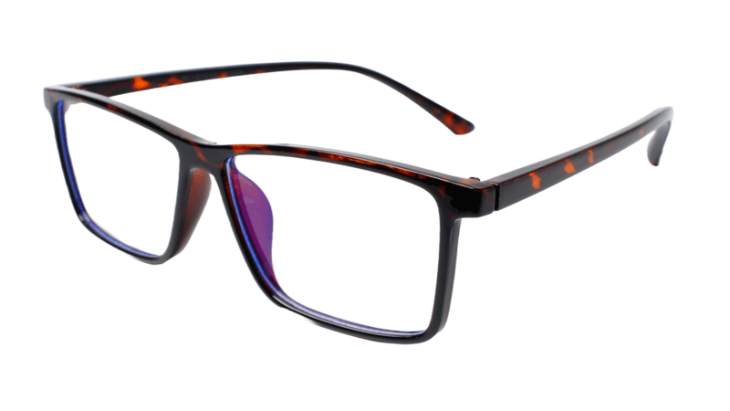 Soigné Unisex Rectangular Spectacle Frame.Leopard Print-Large Soigné Unisex Rectangular Spectacle Frame.Leopard Print-Large