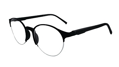 Soigné Unisex Black Half Rim Round Spectacle Frame-Medium Soigné Unisex Black Half Rim Round Spectacle Frame-Medium