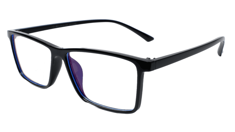 Soigné Unisex Rectangular Spectacle Frame.Black-Large Soigné Unisex Rectangular Spectacle Frame.Black-Large
