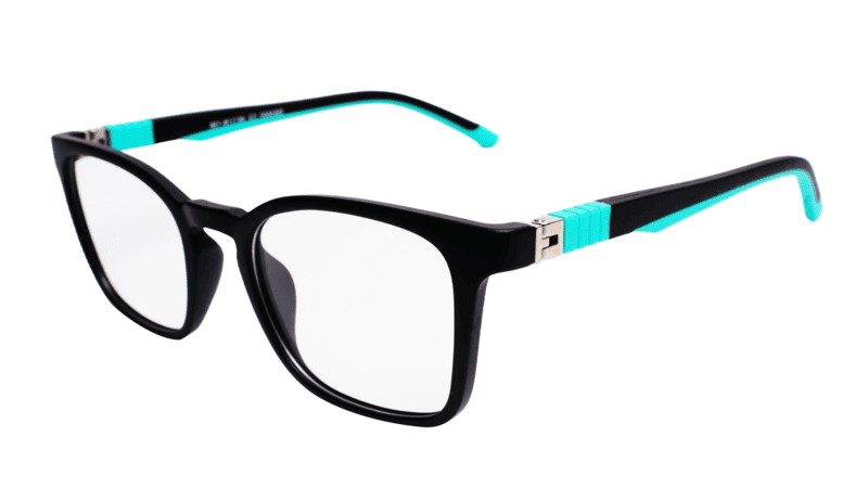Soigné Kids&Teens Square Spectacle Frame-Black&Green.(6-13)Y-Unisex Soigné Kids&Teens Square Spectacle Frame-Black&Green.(6-13)Y-Unisex