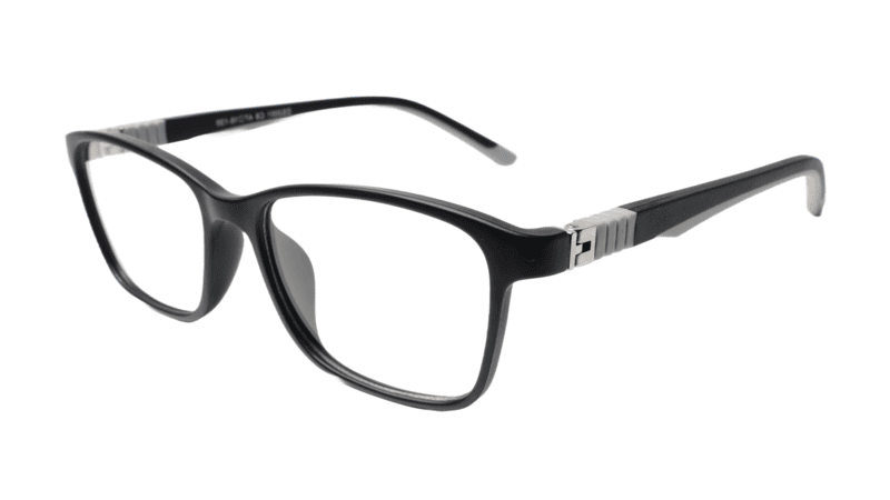 Soigné Kids&Teens Rectangular Spectacle Frame.Black&Grey.(7-14)Y-Unisex Soigné Kids&Teens Rectangular Spectacle Frame.Black&Grey.(7-14)Y-Unisex