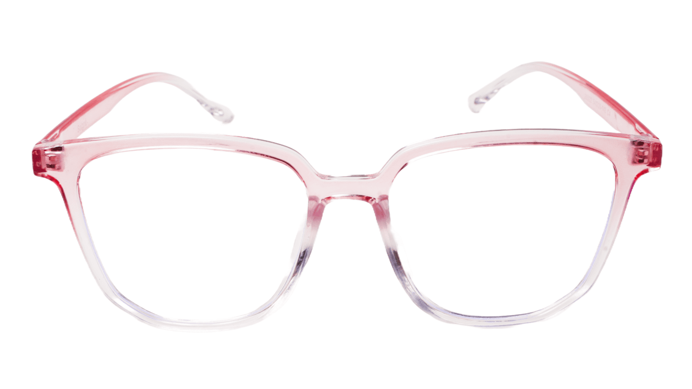 Soigné Female Oversize Square Spectacle Frame.Pink&Transparent Soigné Female Oversize Square Spectacle Frame.Pink&Transparent