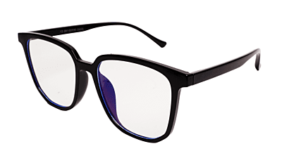 Soigné Unisex Oversized Square Spectacle Frame.Black