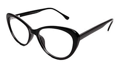 Soigné Female Cat Eye Spectacle Frame.Black-Large