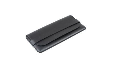 PU Leather Pouch For Sunglasses & Spectacle Frames. Shiny Black Color. (Black-1qty)