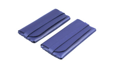 PU Leather Pouch For Sunglasses & Spectacle Frames. Shiny Blue Color Pouch.(Blue-2)