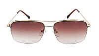 Unisex Medium Half Rimmed Rectangular Sunglasses