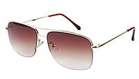 Unisex Medium Half Rimmed Rectangular Sunglasses