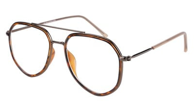 Unisex Aviator Spectacle Frame. Leopard Print Color Composite Frame.