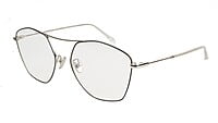 Unisex Large Pentagon Spectacle Frame. Silver & Black Frame Unisex Large Pentagon Spectacle Frame. Silver & Black Frame