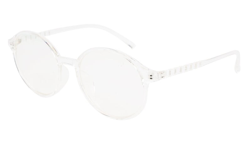 Oversized round clear glasses hot sale