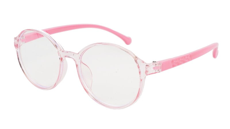 Round Spectacle Frame For Kids Girl. See Through Light Pink Rim. AGE-(7-10Yrs) Round Spectacle Frame For Kids Girl. See Through Light Pink Rim. AGE-(7-10Yrs)