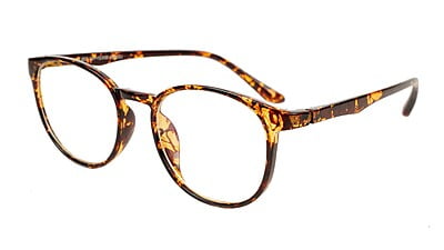 Unisex Medium Round Spectacle Frame. Leopard Color Frame