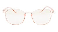 Round Medium Spectacle Frame For Girls&Women. See Through Pink  Frame