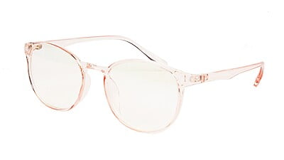 Round Medium Spectacle Frame For Girls&Women. See Through Pink  Frame