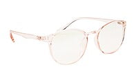 Round Medium Spectacle Frame For Girls&Women. See Through Pink  Frame