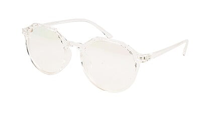 Female Oversized Spectacle Frames. Transparent Frame