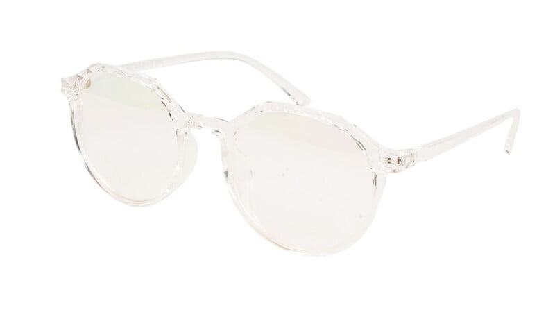 Female Oversized Spectacle Frames. Transparent Frame