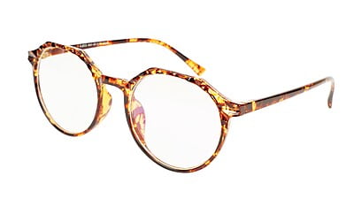 Female Oversized Spectacle Frames. Leopard Frame